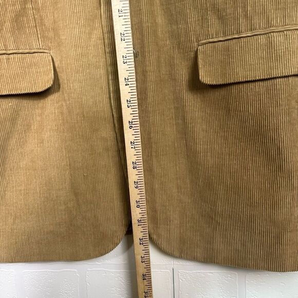 Alan Flusser Mens Corduroy blazer Size 42L Cotton Tan Brown Sport Coat - Picture 6 of 15